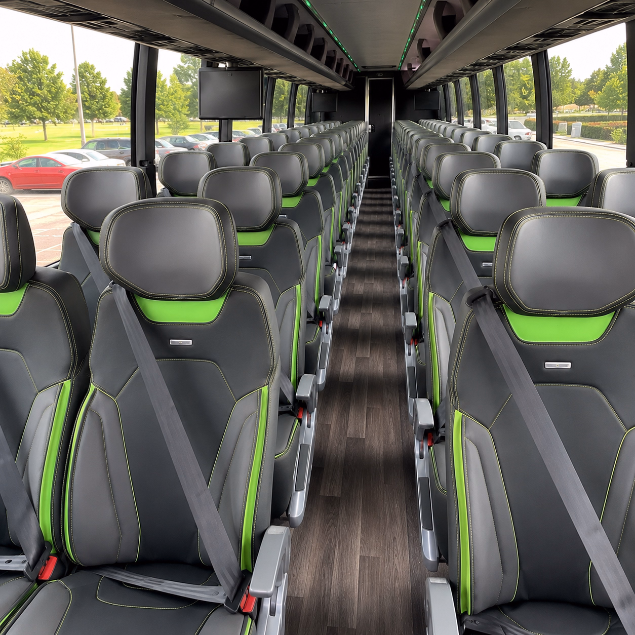 pharr charter bus rental interior